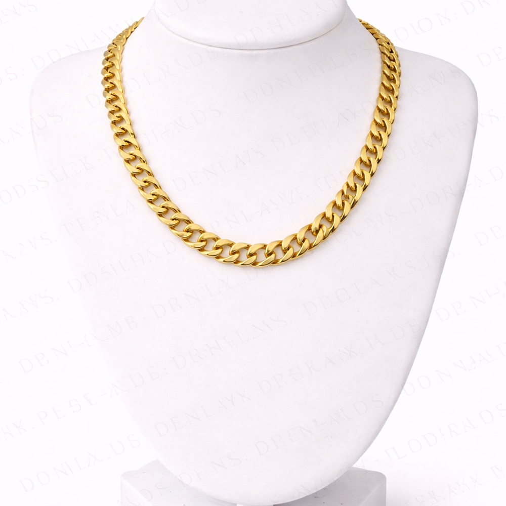 Tarnish-Free 18K Gold Necklace – Stainless Steel Minimalist Chain